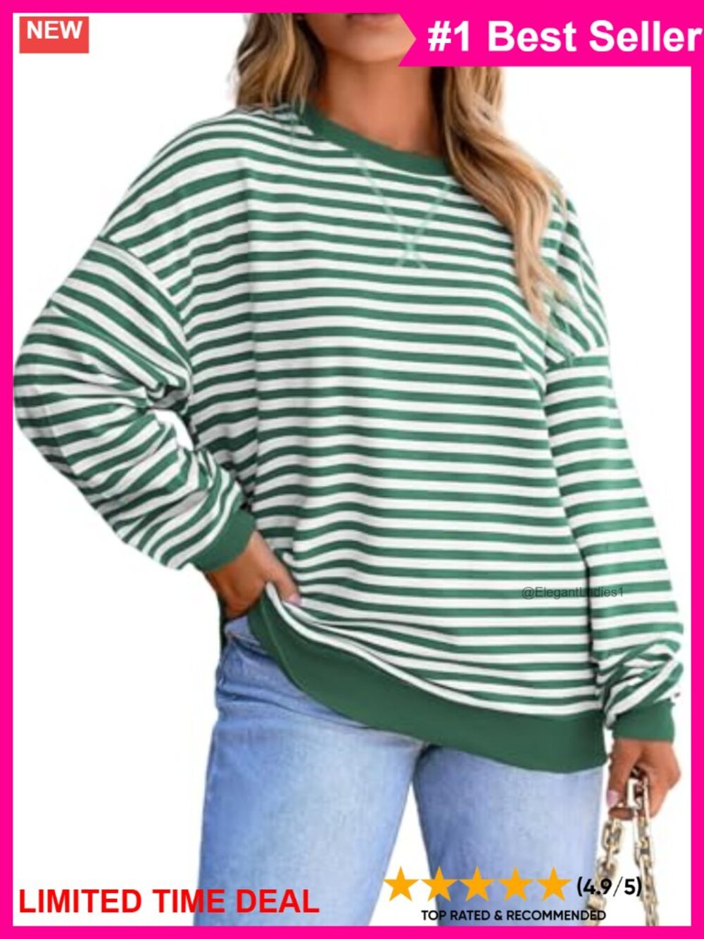 Plus Size Striped Color Block Crewneck Sweatshirt Long Sleeve Pullover